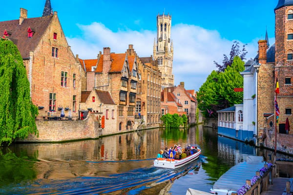 City Center with Canal Brugges Belgium
