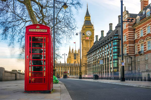 Phonebooth with Big Ben London England