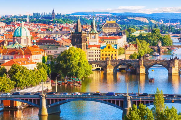 Prague Czech Republic and River
