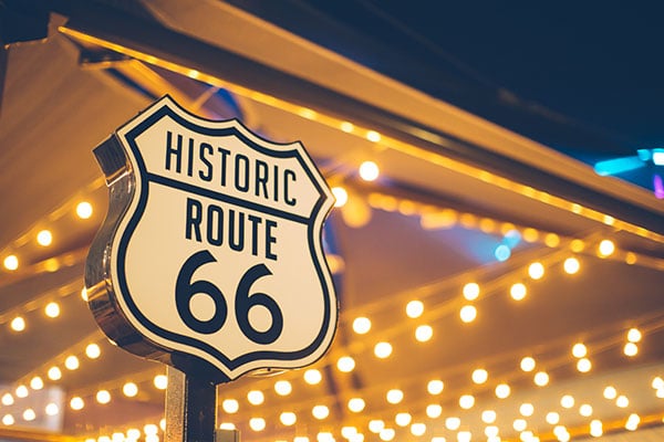 Historic Route 66 sign