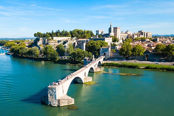 Avignon, France on the Rhone River