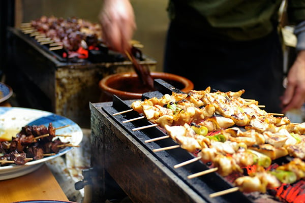 yakitori-skewers-on grill