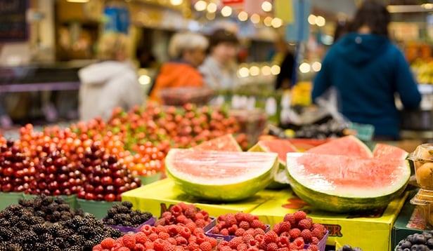 Top 10 Things to Eat at Vancouver’s Granville Island Market Image of fruit at Granville Island Market